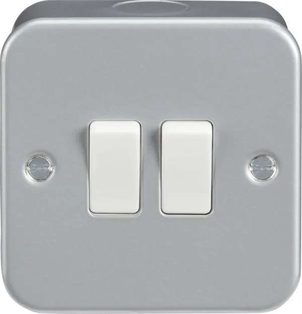Metal Clad 10AX 2G 2 Way Switch