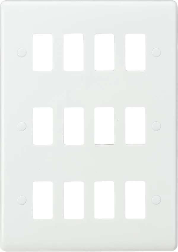 Curved edge 12G grid faceplate