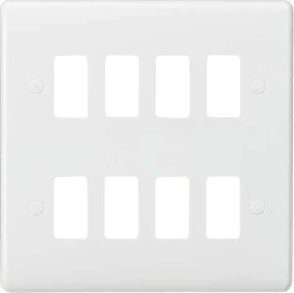 Curved edge 8G grid faceplate