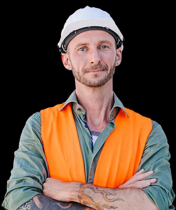 Construction professional using BuyMaterials platform