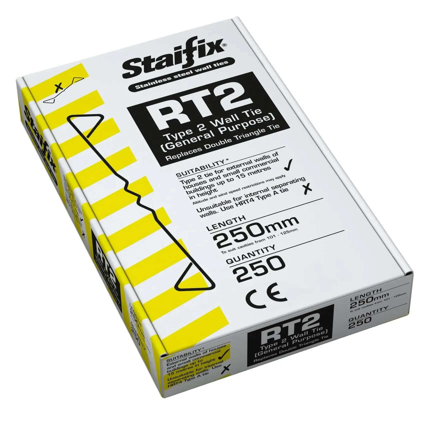 Type 2 General Purpose Wall Tie 250mm (Qty.250)