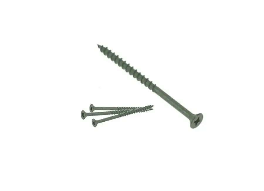 Decking Screws 4mm x 65mm Green Coated Pozi with Bit (Qty.350)