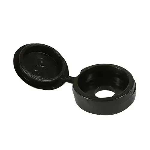 Large Hinged Screw Caps - Black