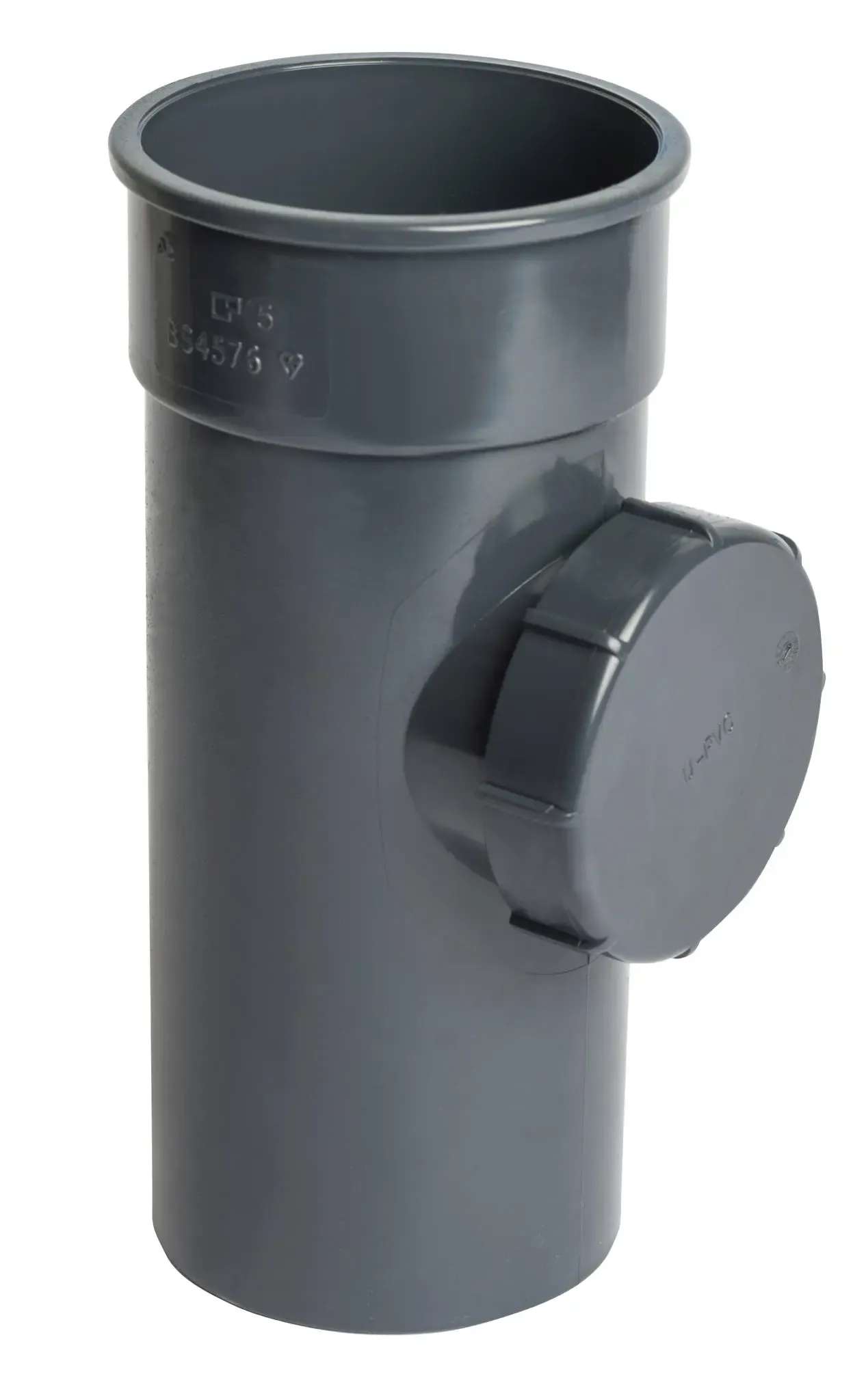 Access Pipe With Screwed Door 68mm Anthracite Grey