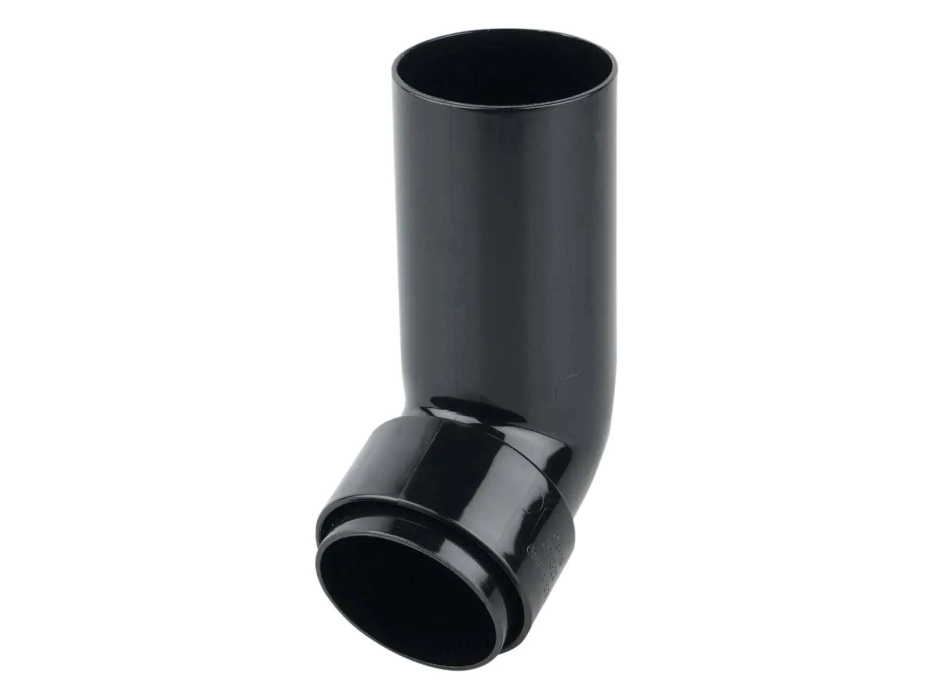Long Tail Offset Bend Spigot 68mm Black