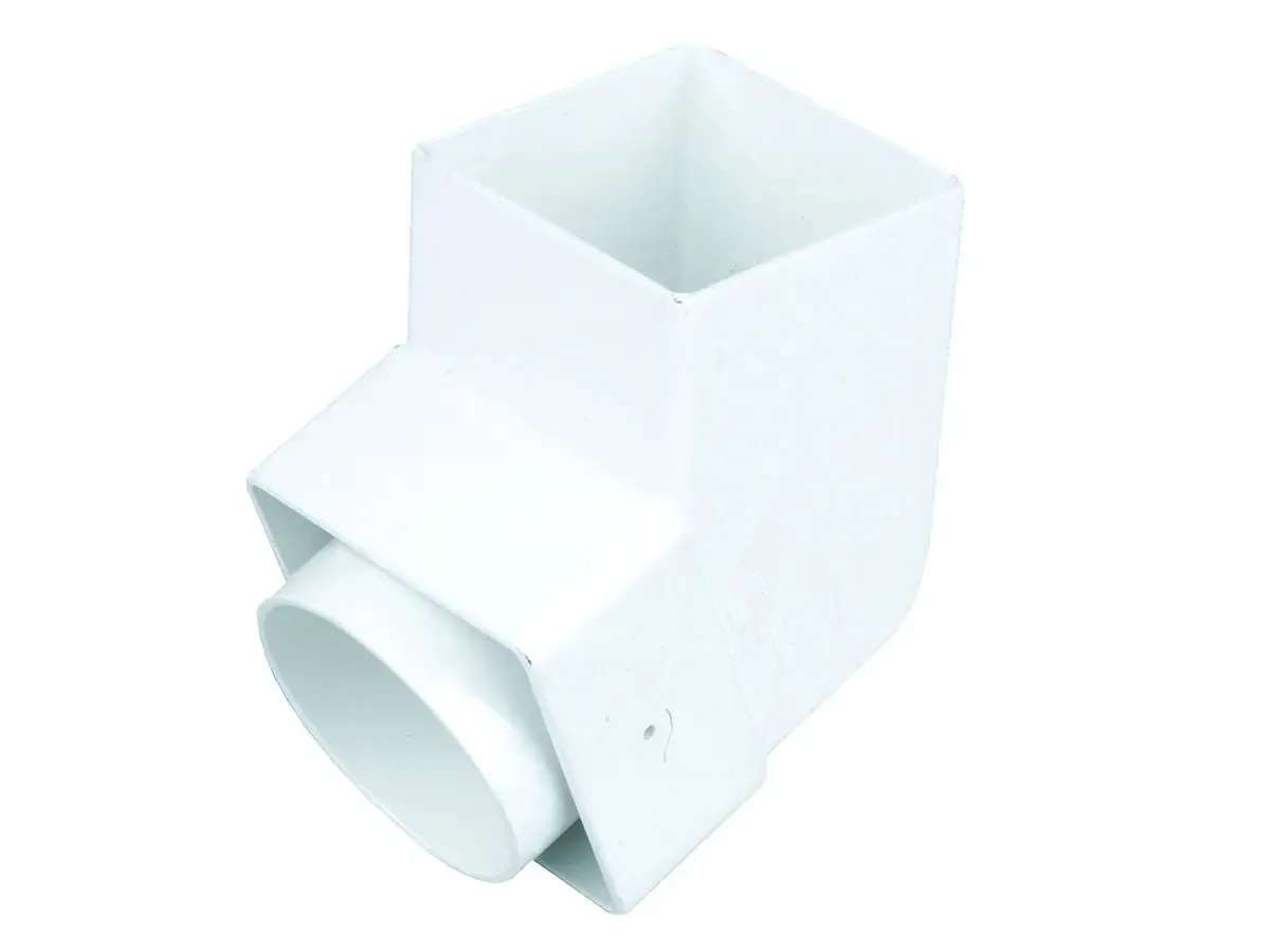 Offset Bend Spigot Square Gutter 61mm Bend, White
