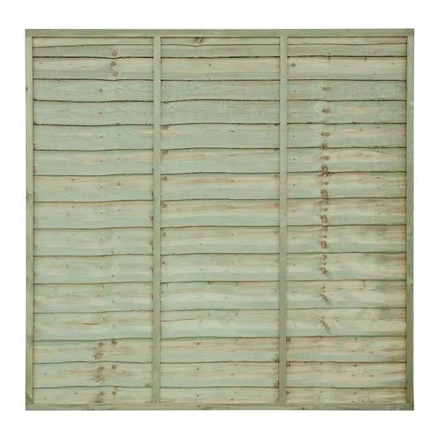 Superior Lap Fence Panel Green 1828 x 1200mm (4x6ft)