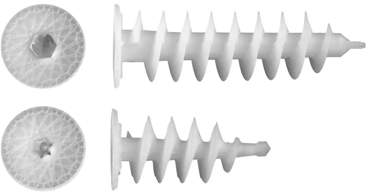 Rawlplug 55mm ISO-PLUG Plastic Screw-In Fixings (Qty.200) R-ISO-PLUG-50