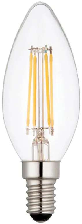 Lamp, LED E14 Filament, Candle Shape Dimmable