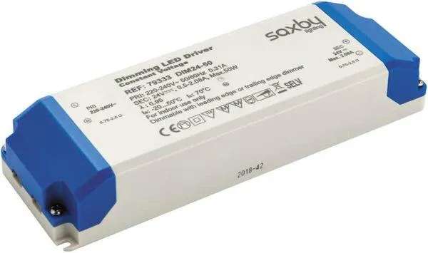 Saxby LED Driver Constant Voltage Dimmable 24v 50w