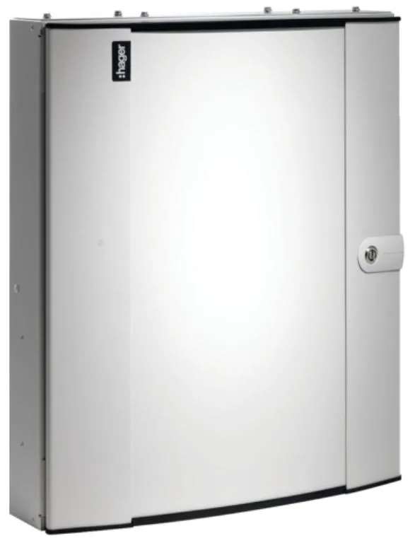 Hager JK106B Distribution Board 6 Way TPN 125A Plain Door