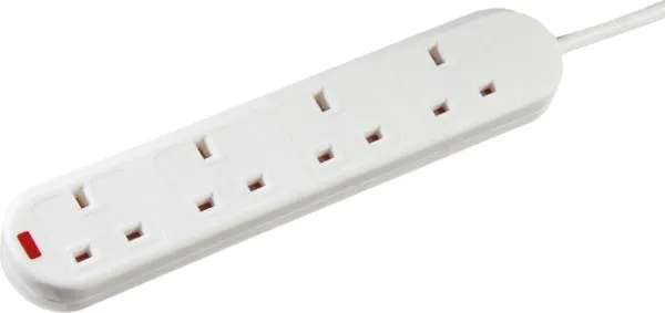 13A 4G 3M Extension Lead with Neon