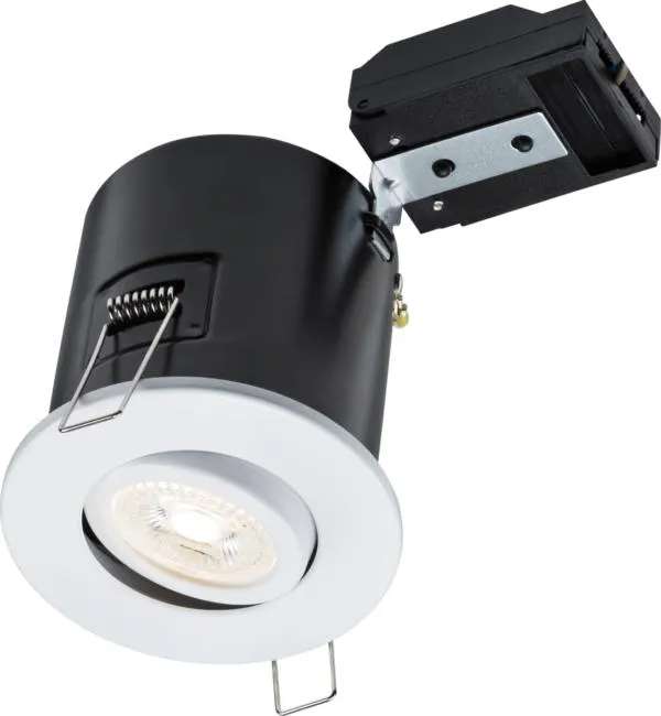 230V IP20 Tilt GU10 Fire-Rated Downlight -White