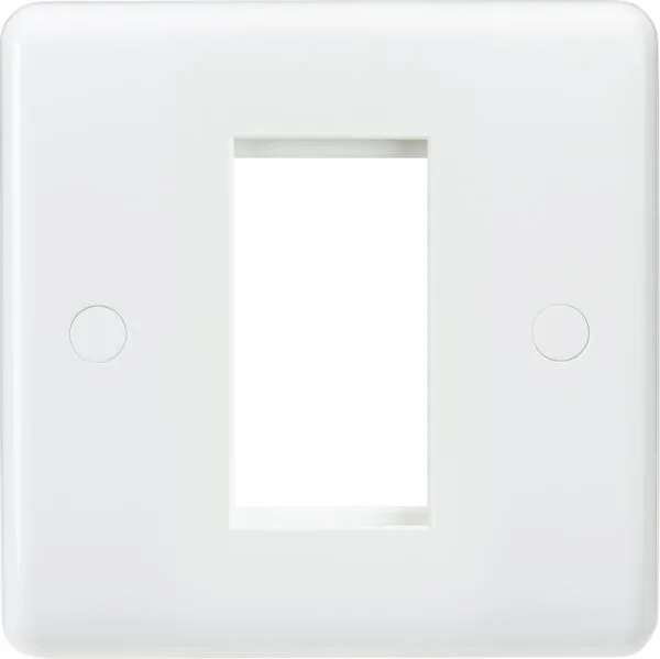 Curved Edge 1G Modular Faceplate (White)