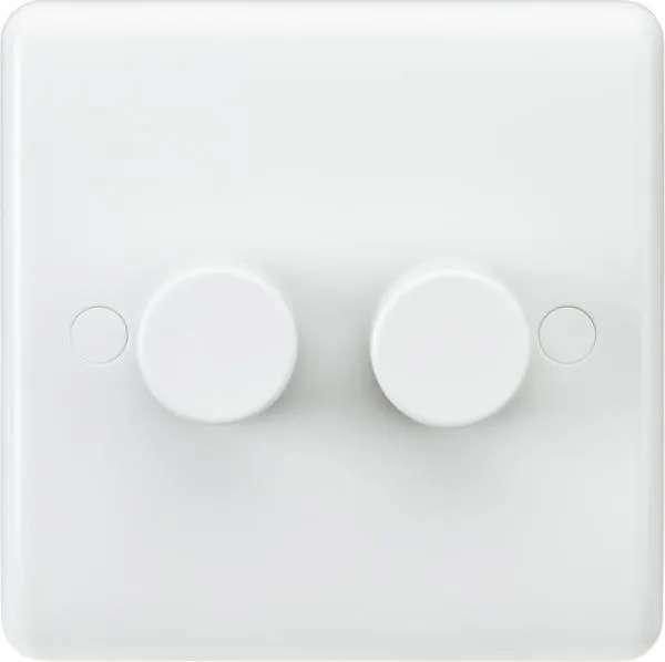 Curved Edge 2G 40-400W Dimmer (White)