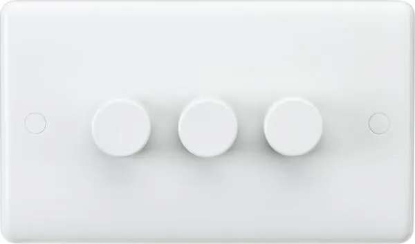 Curved Edge 3G 40-400W Dimmer (White)