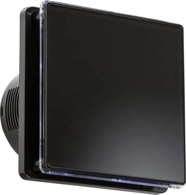 100mm/4 inch LED Backlit Extractor Fan with Overrun Timer – Black
