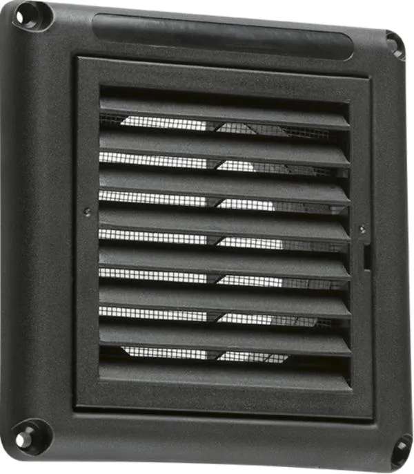 100mm/4 inch Extractor Fan Grille with Fly Screen – Black