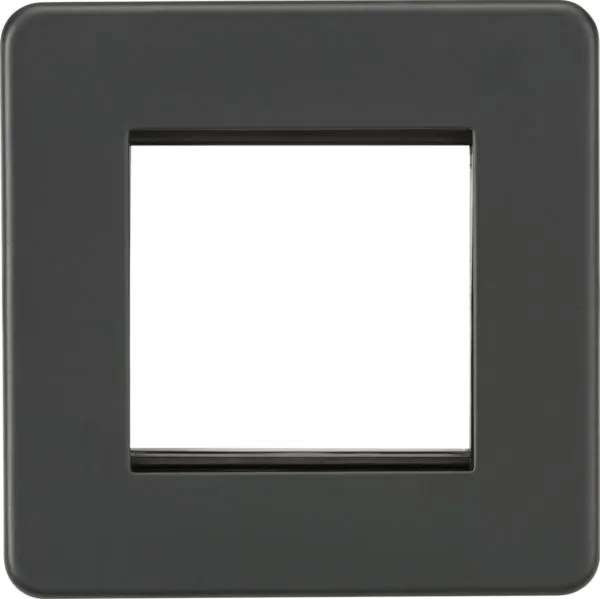 Screwless 2G Modular Faceplate – Anthracite