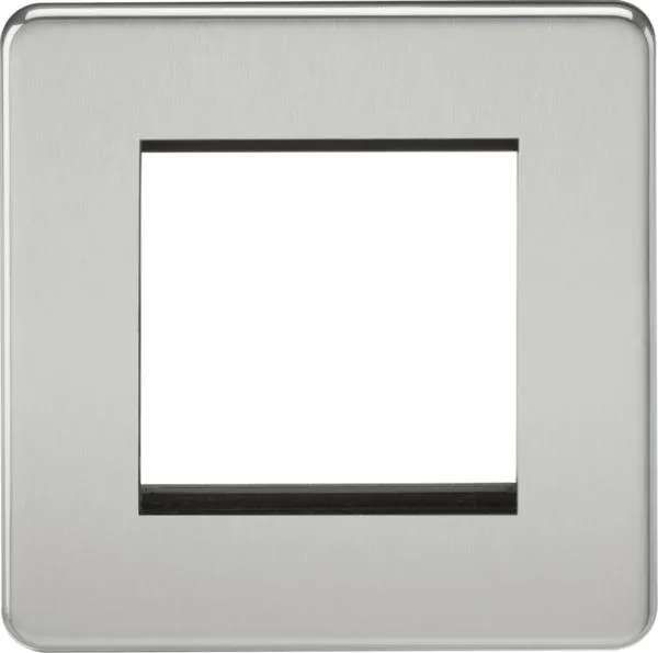 Screwless 2G Modular Faceplate – Polished Chrome