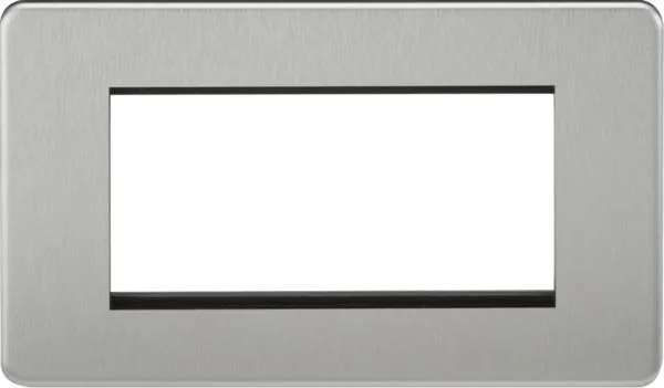 Screwless 4G Modular Faceplate – Brushed Chrome