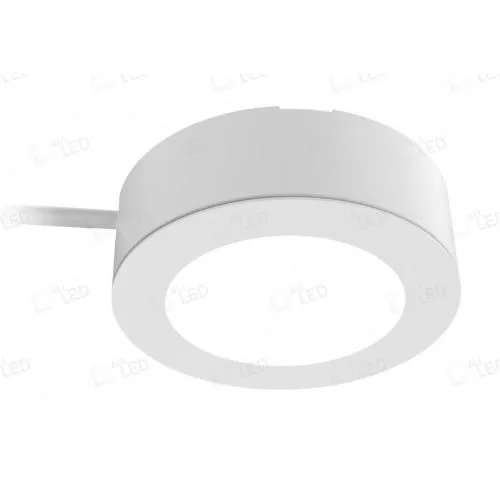 ACL240WH/CCT CHANGEABLE UNDERCABINET ROUND LIGHT SURFACE/RECESSED POLAR WHITE (White)