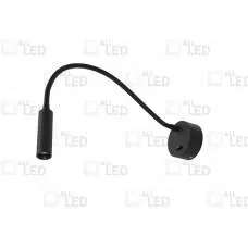 AWLG030BK/30 Carbon Black Wall Mounted Adjustable Neck LED 3000K Reading Light
