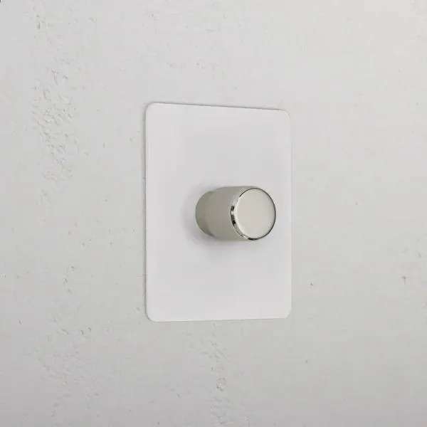 Corston 1G Dimmer Slimline Switch (Paintable Polished Nickel)
