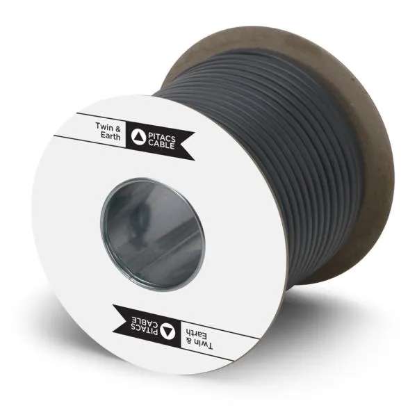 Pitacs 6242Y Grey 4mm² Twin & Earth Cable 50m Drum