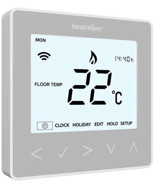 Heatmiser neoStat v2 Platinum Silver Electric Floor Heating Thermostat