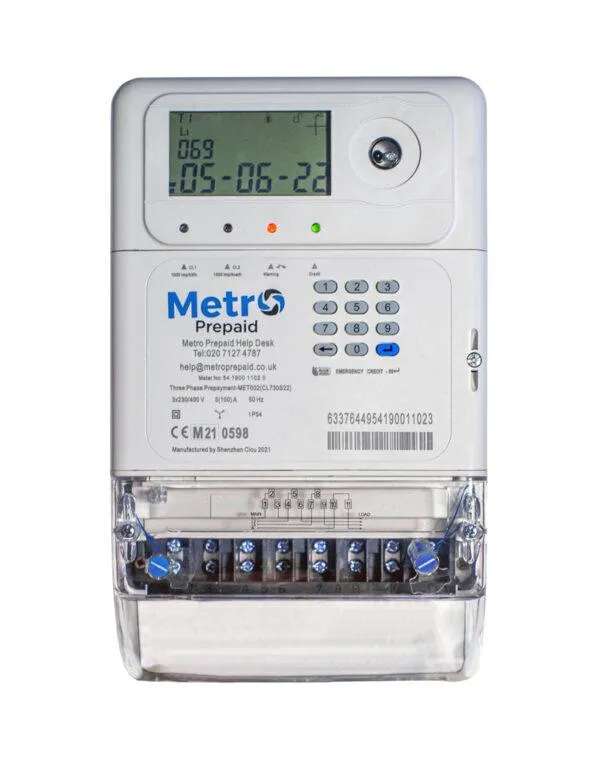MET002 – METRO DIGITAL PREPAID METER – THREE PHASE