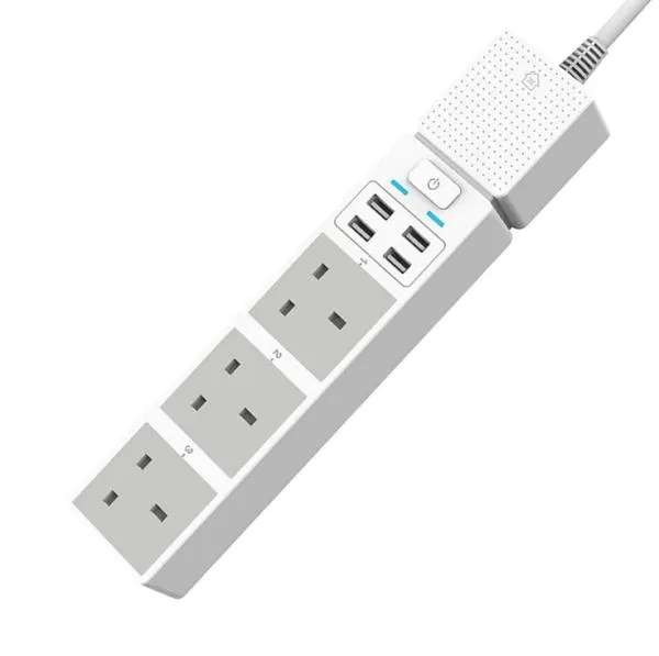 Smart 3G surge protected extension lead with Quad USB Charger
