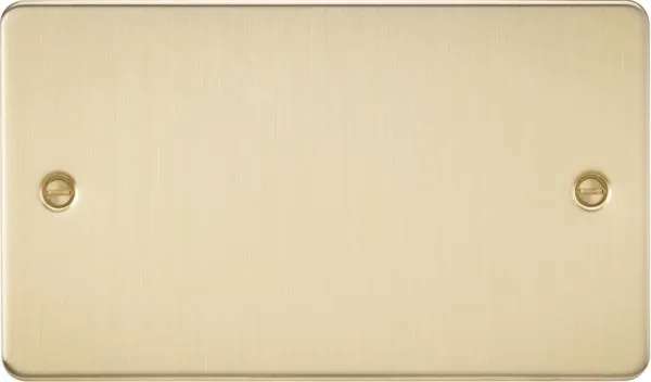 Flat Plate 2G blanking plate – brushed brass (Brushed Brass)