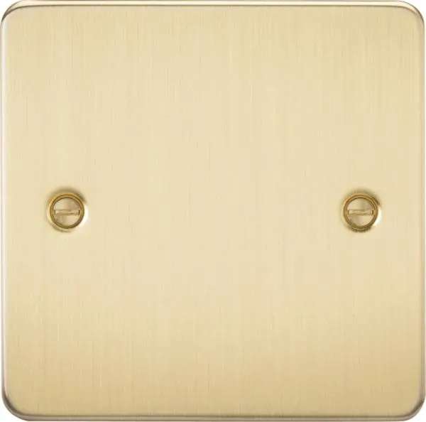 Flat Plate 1G blanking plate – brushed brass (Brushed Brass)