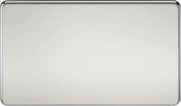 Screwless 2G Blanking Plate – Polished Chrome