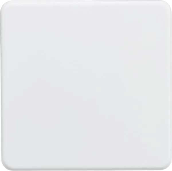 Screwless 1G Blanking Plate – Matt White