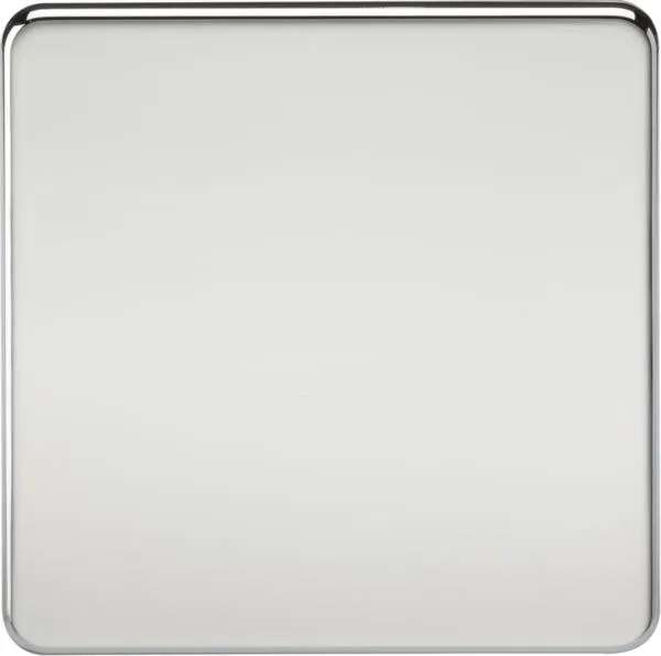 Screwless 1G Blanking Plate – Polished Chrome