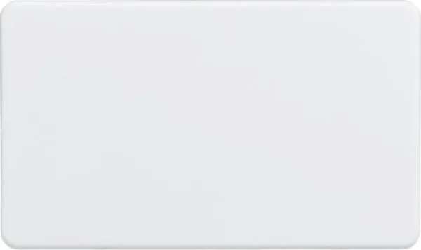 Screwless 2G Blanking Plate – Matt White