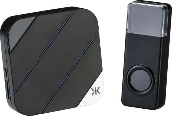 Wireless plug in door chime – black (Black)