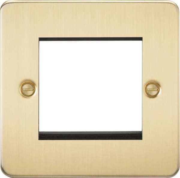 Flat Plate 2G modular faceplate – brushed brass (Brushed Brass)
