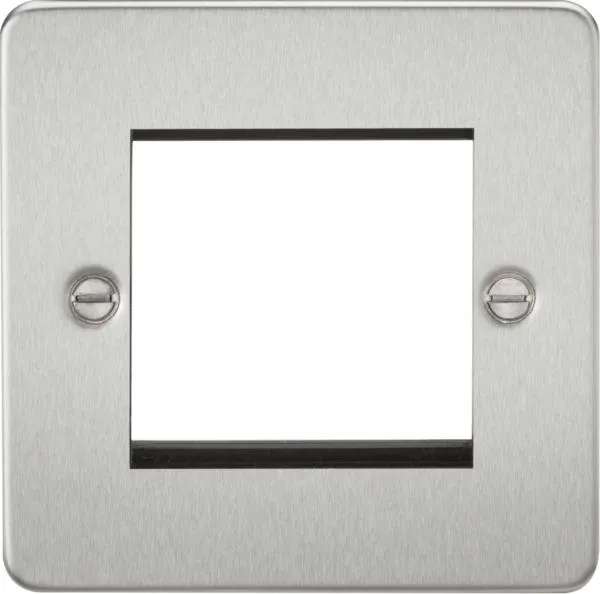 Flat Plate 2G modular faceplate – brushed chrome (Brushed Chrome)