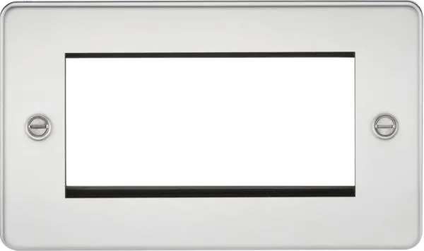Flat Plate 4G modular faceplate – polished chrome (Polished Chrome)