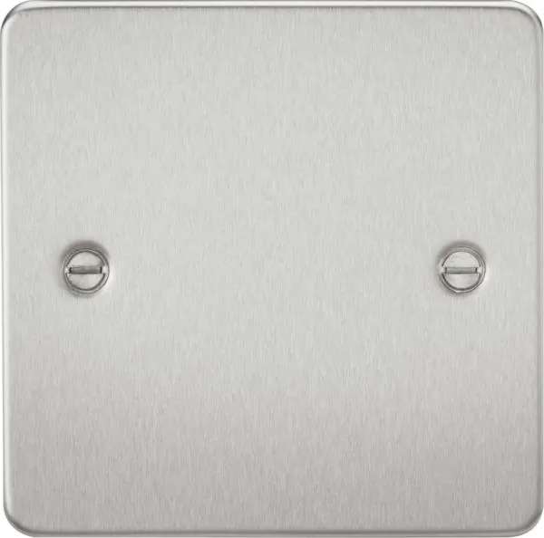 Flat Plate 1G blanking plate – brushed chrome (Brushed Chrome)