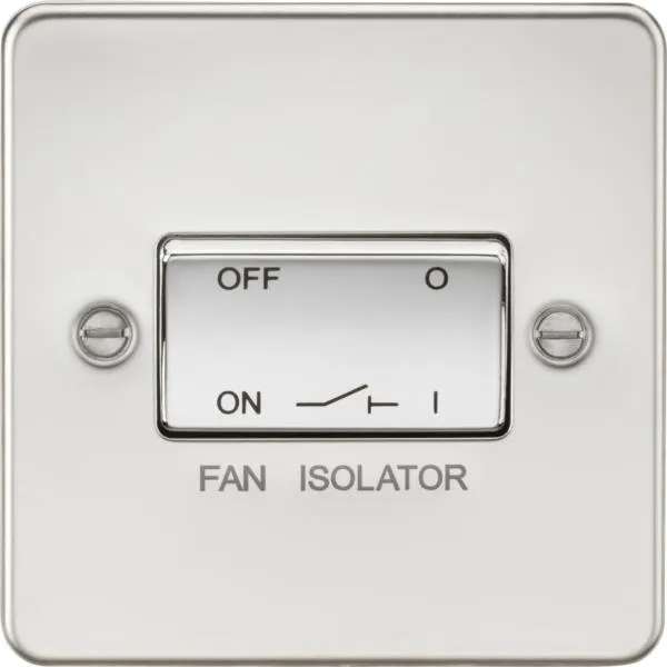 Flat Plate 10AX 3 Pole Fan Isolator Switch – Polished Chrome